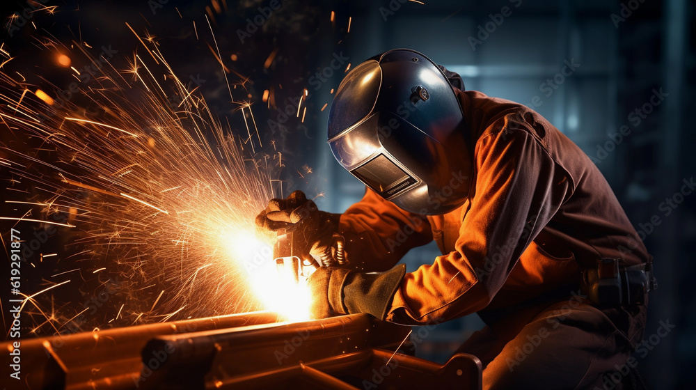 Light spark of welding