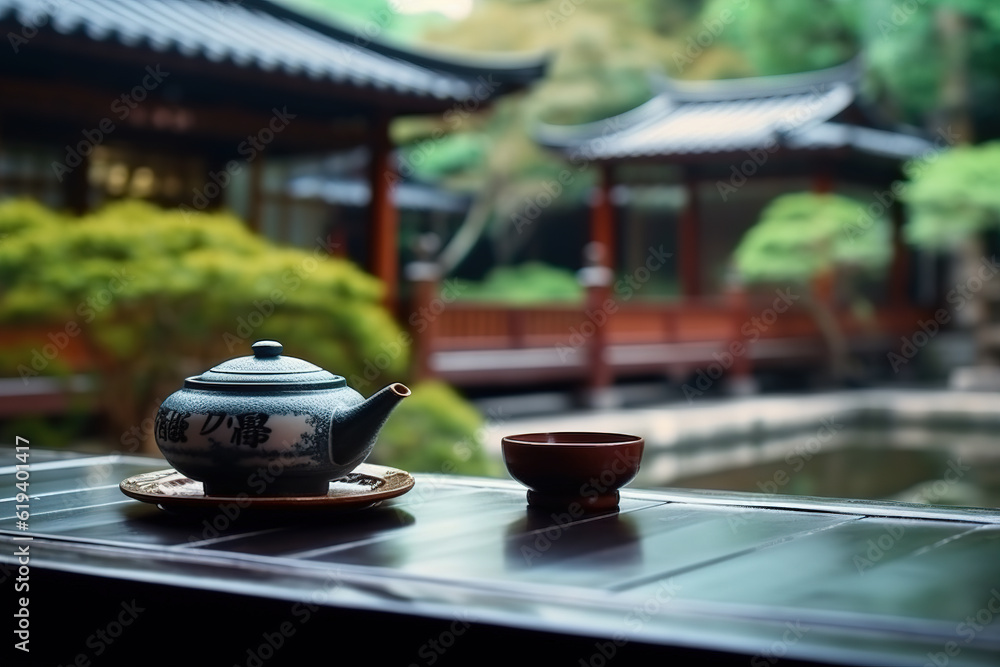 Chinese traditional tea culture scene