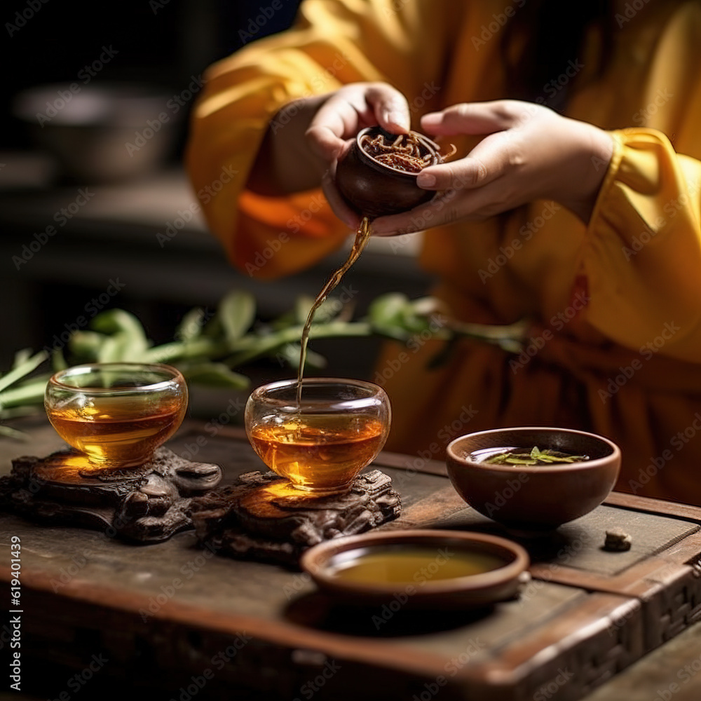 Chinese traditional tea culture scene