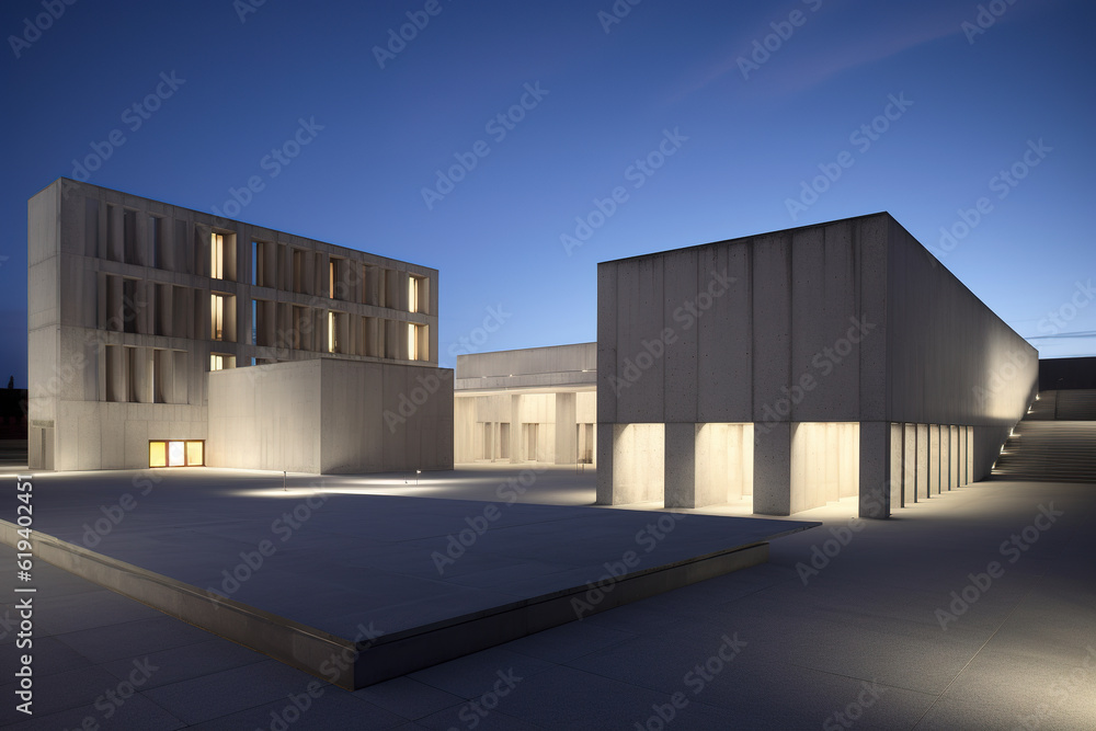 High -end modern architectural street view