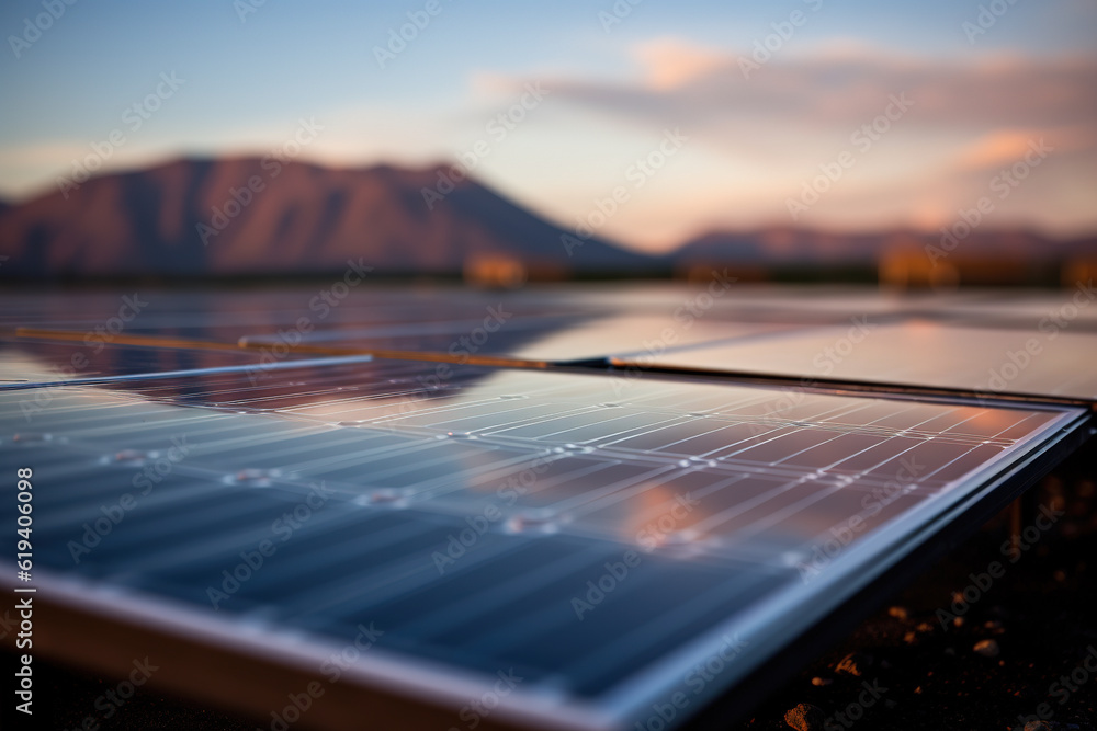 Closed on the outdoor solar panel and appreciate the distribution board, there is a cloudy sky in th