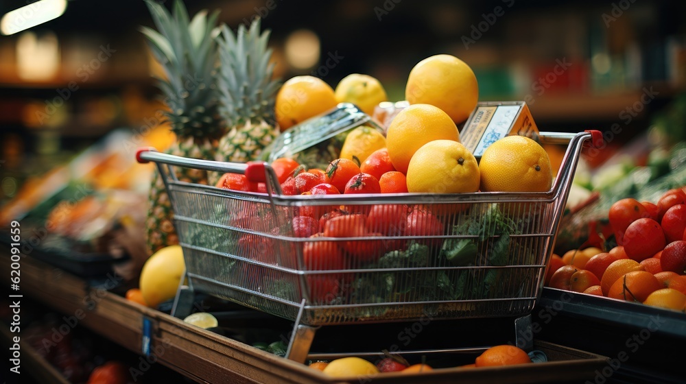 Fruit Vegetable on display at a supermarket.