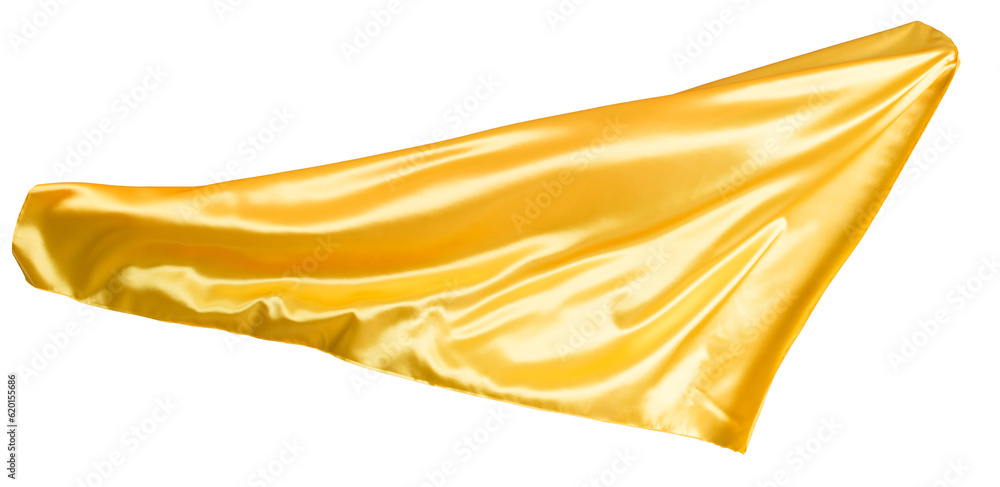 Yellow cloth flutters