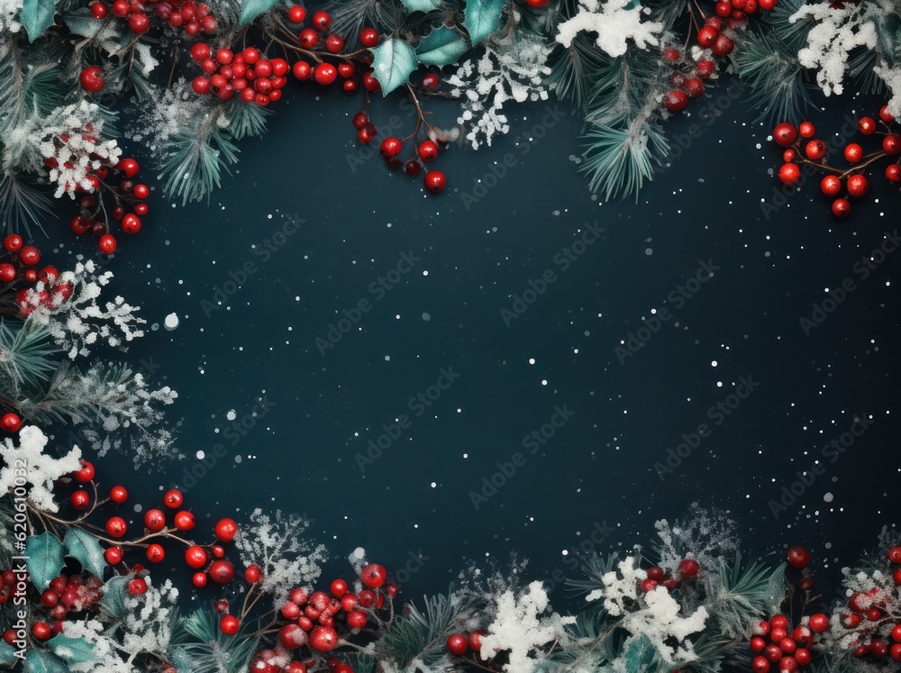 Christmas background. Illustration AI Generative.