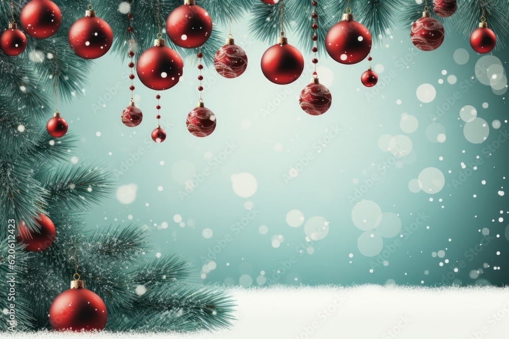 Christmas background. Illustration AI Generative.