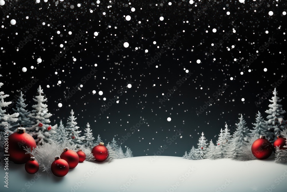 Christmas background. Illustration AI Generative.