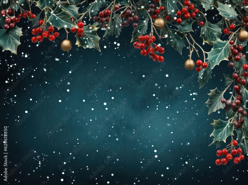 Christmas background. Illustration AI Generative.