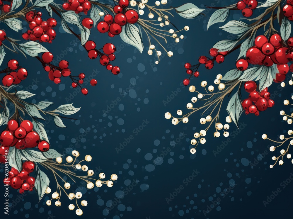 Christmas background. Illustration AI Generative.