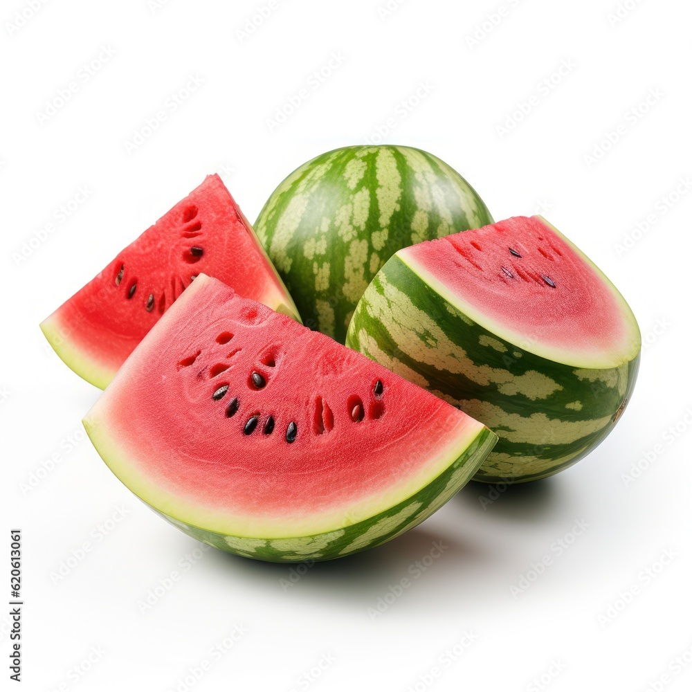 Ripe watermelon. Illustration AI Generative.