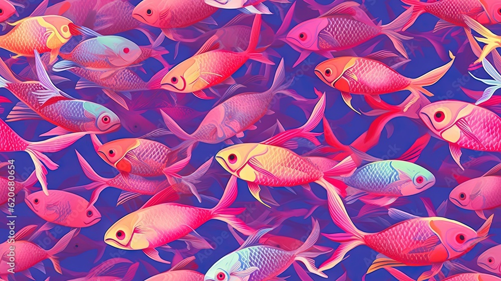  a large group of colorful fish swimming in the ocean together in a large group of small fish swimmi