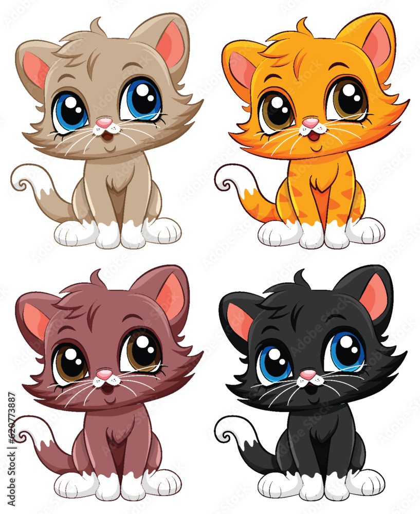 Collection of Cats Vector