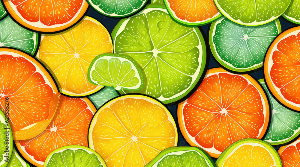 Background of citrus circles