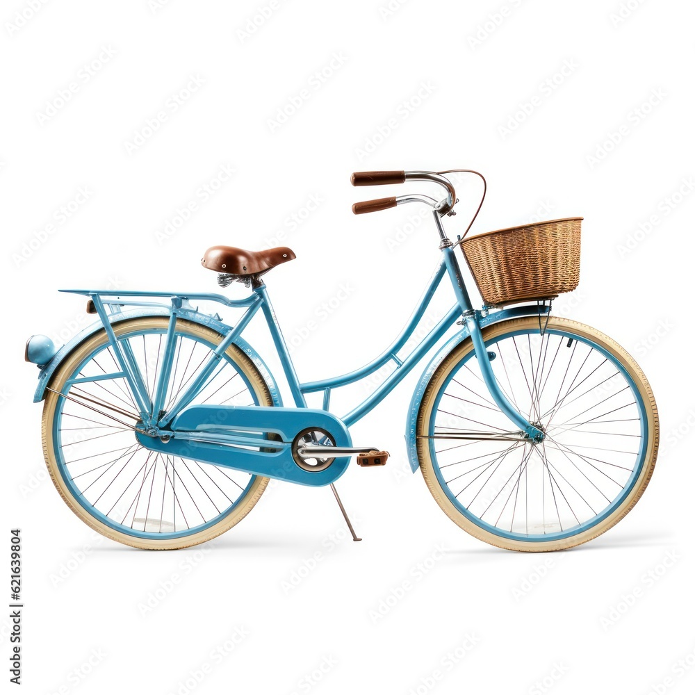 Bicycle isolated on white. Illustration AI Generative.