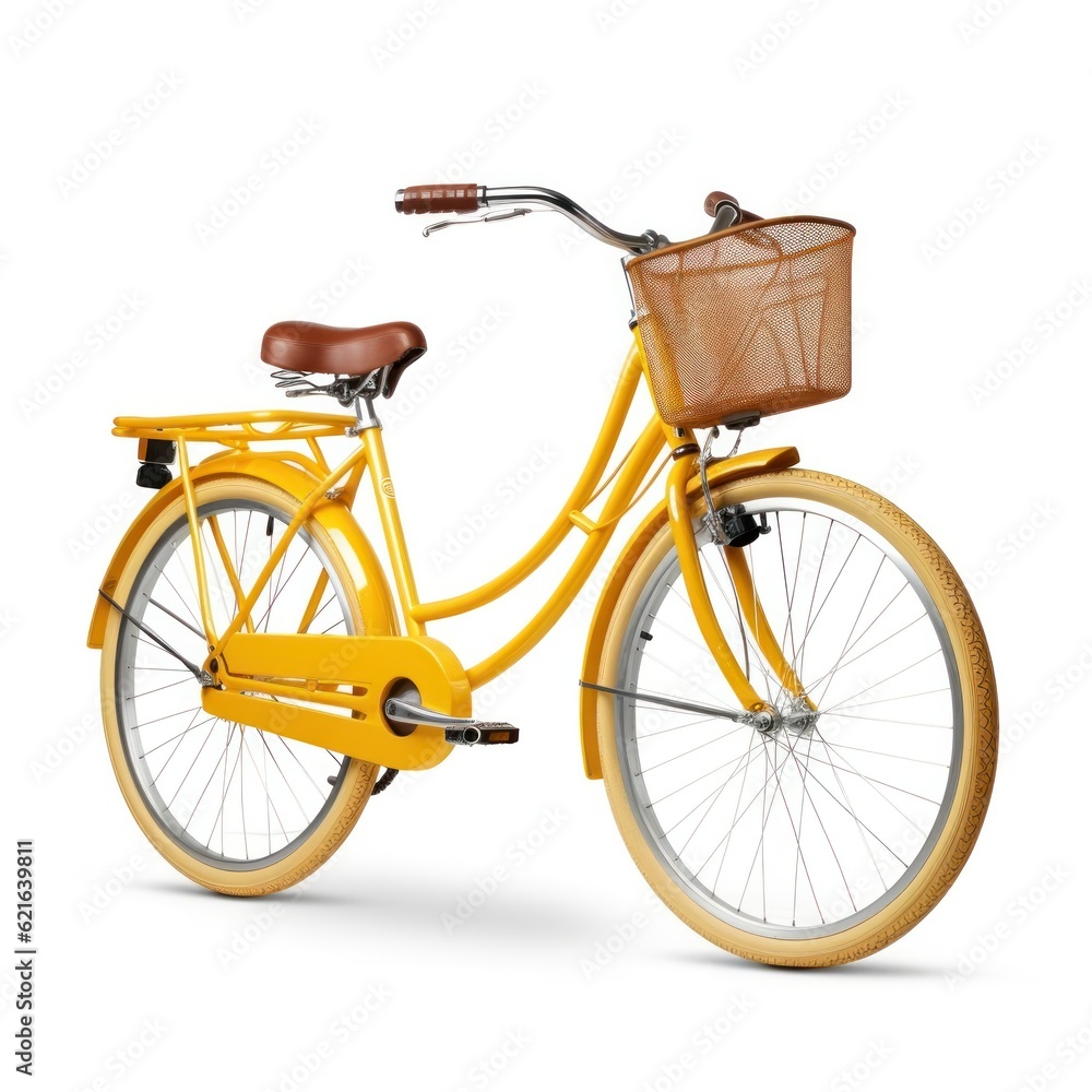 Bicycle isolated on white. Illustration AI Generative.