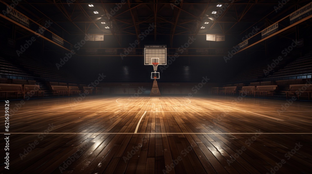 Basketball sport background. Illustration AI Generative.