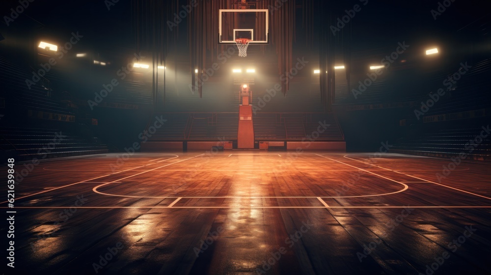 Basketball sport background. Illustration Generative AI.