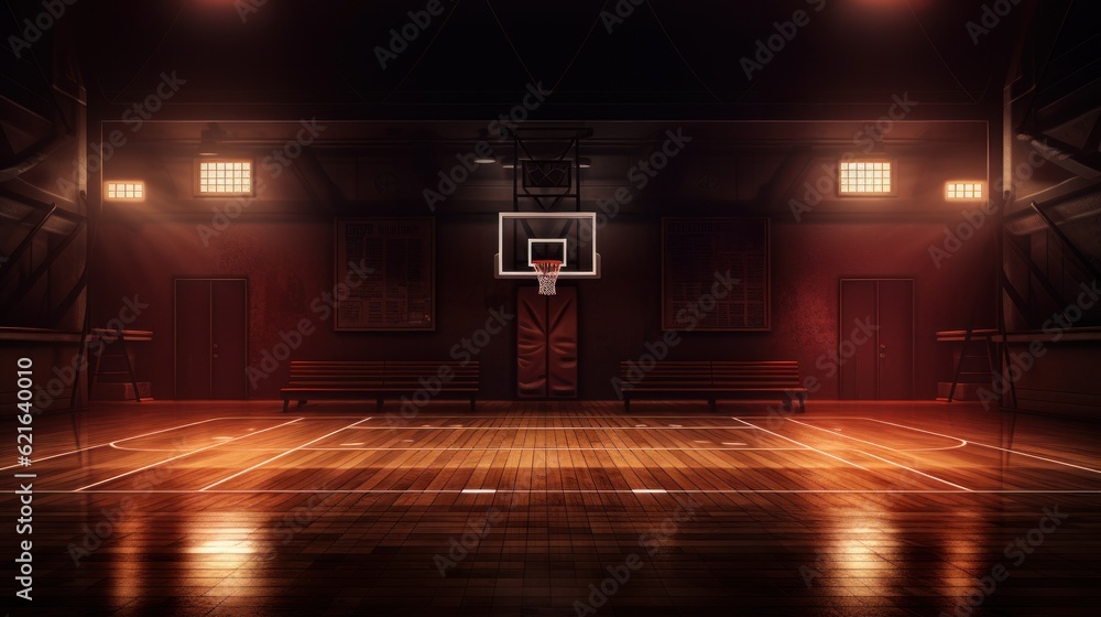 Basketball sport background. Illustration AI Generative.