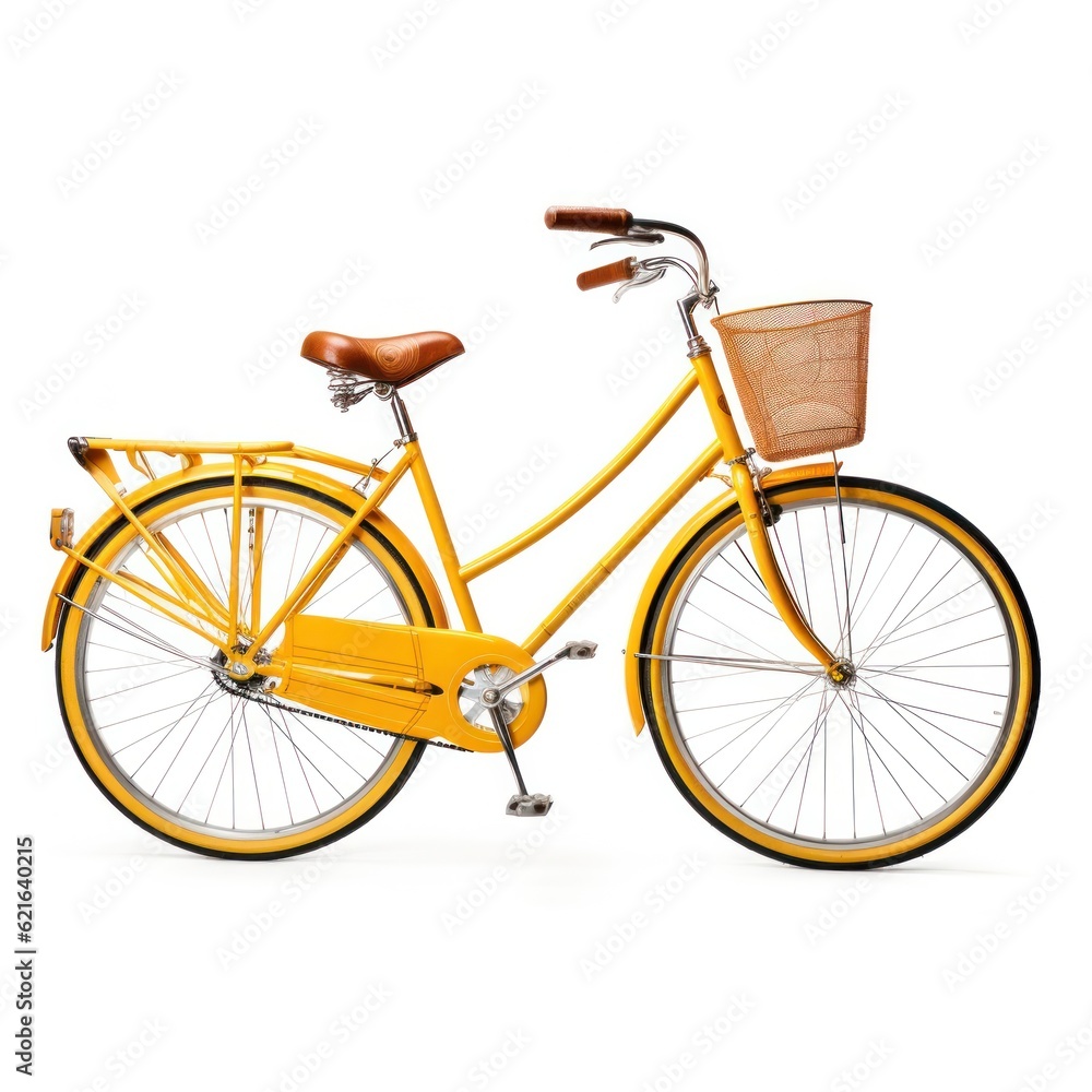 Bicycle isolated on white. Illustration AI Generative.