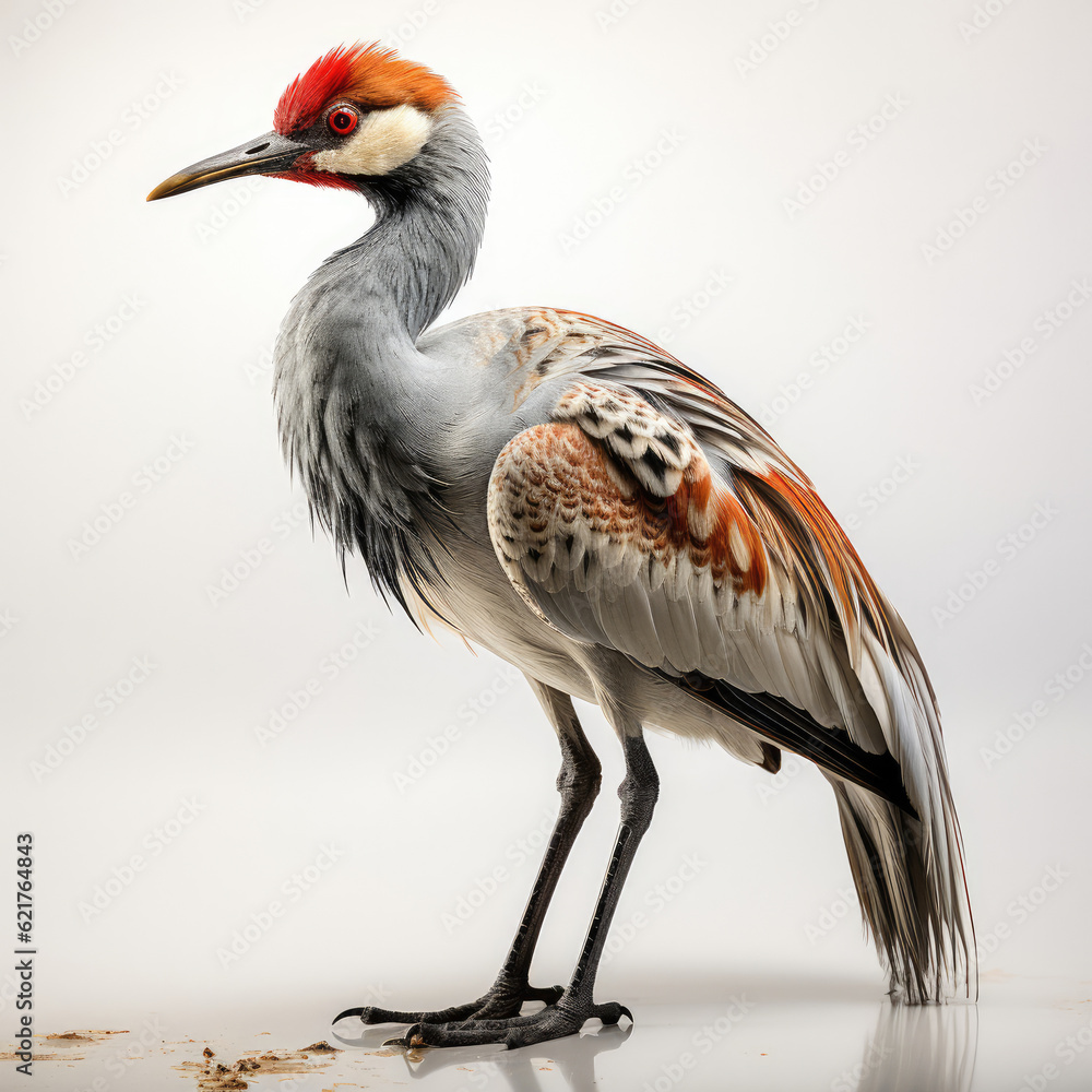 A juvenile Crane (Gruidae) learning to hunt.