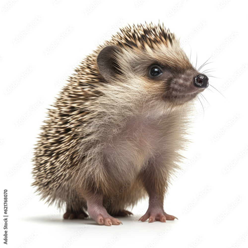 A lovable Hedgehog (Erinaceus europaeus) curiously exploring.