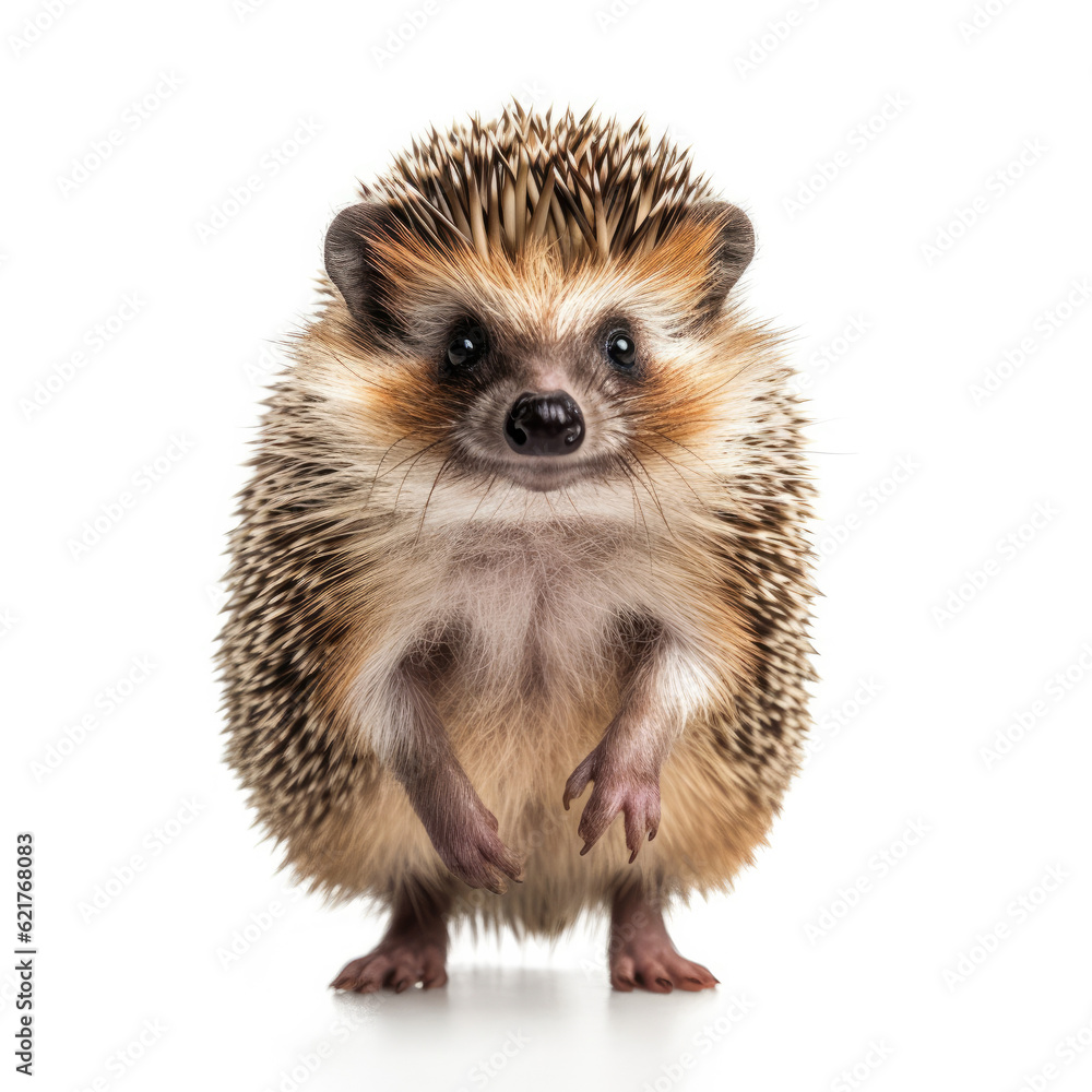 A lovable Hedgehog (Erinaceus europaeus) curiously exploring.