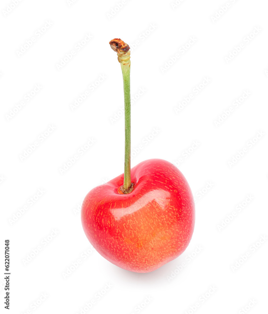 Sweet cherry on white background