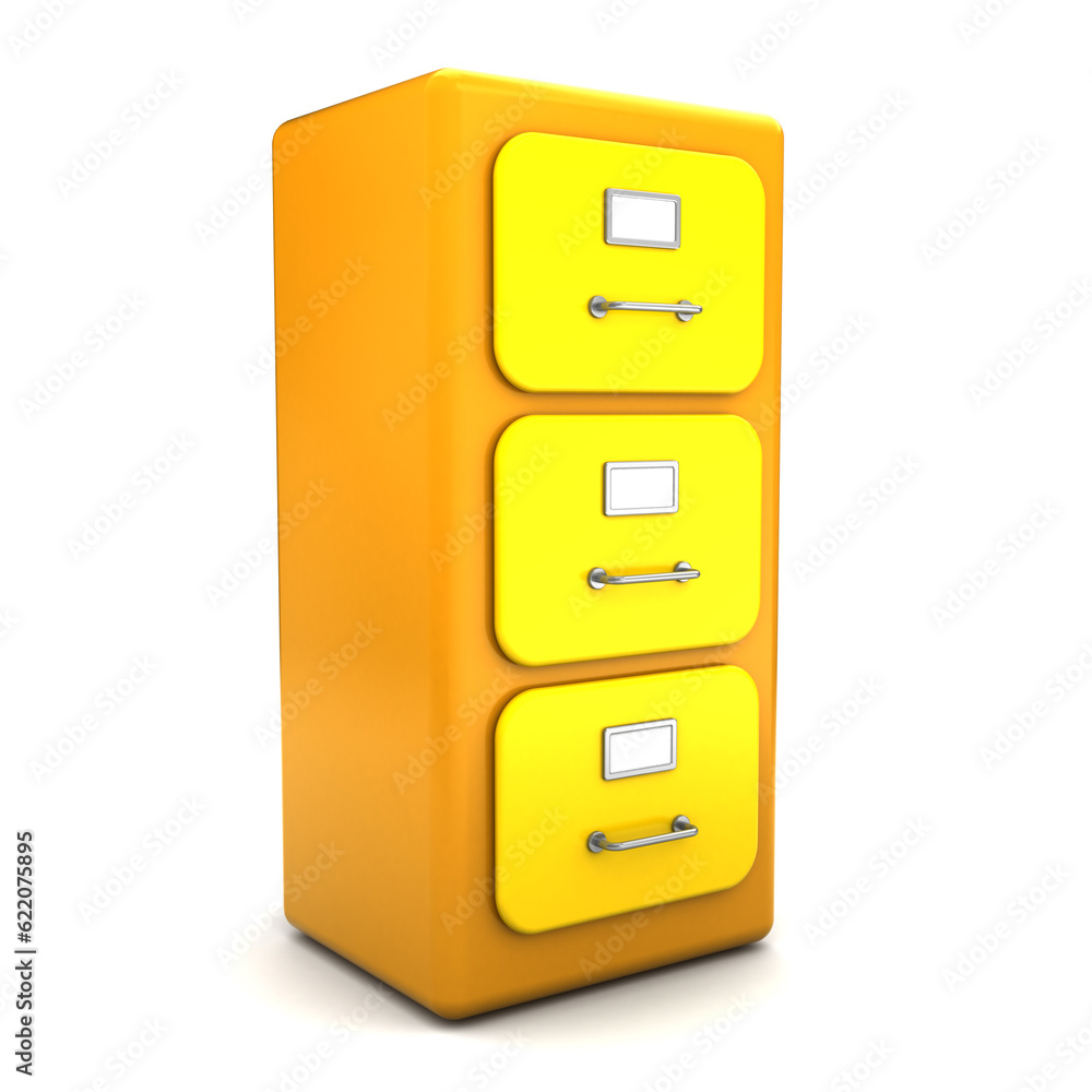 3d illustration of office archive container