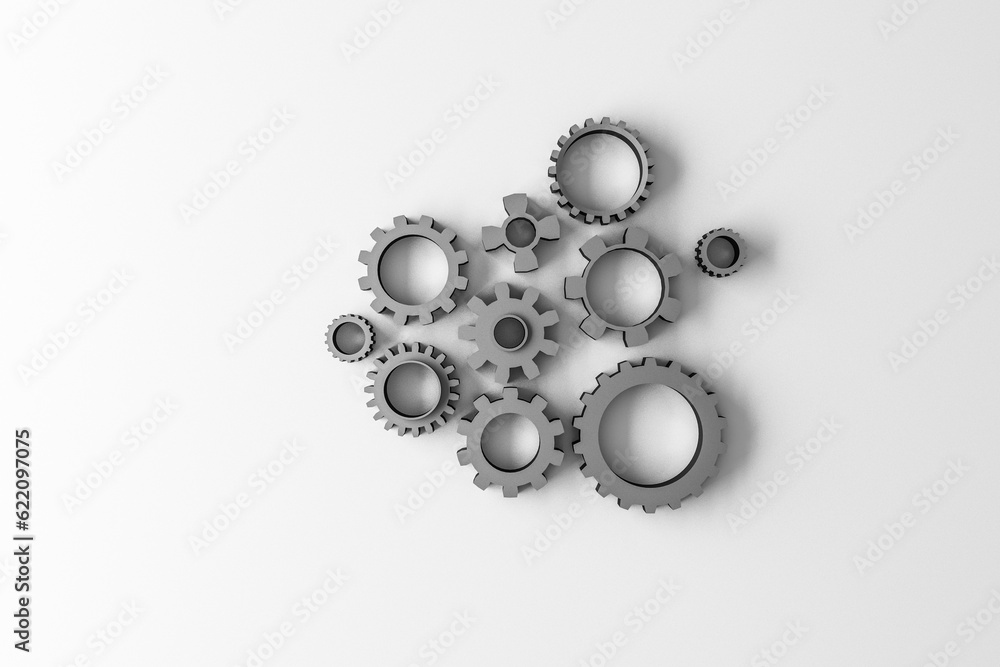 gears isolated on white background