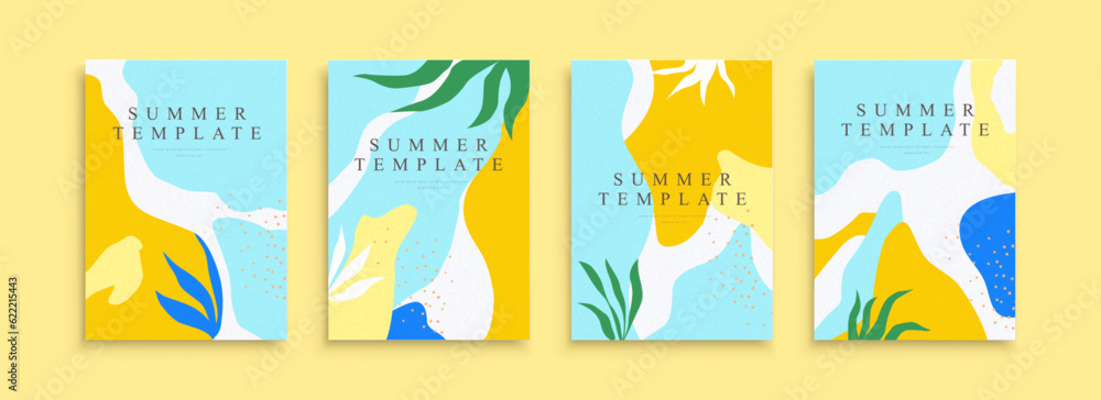 Abstract style summer template set