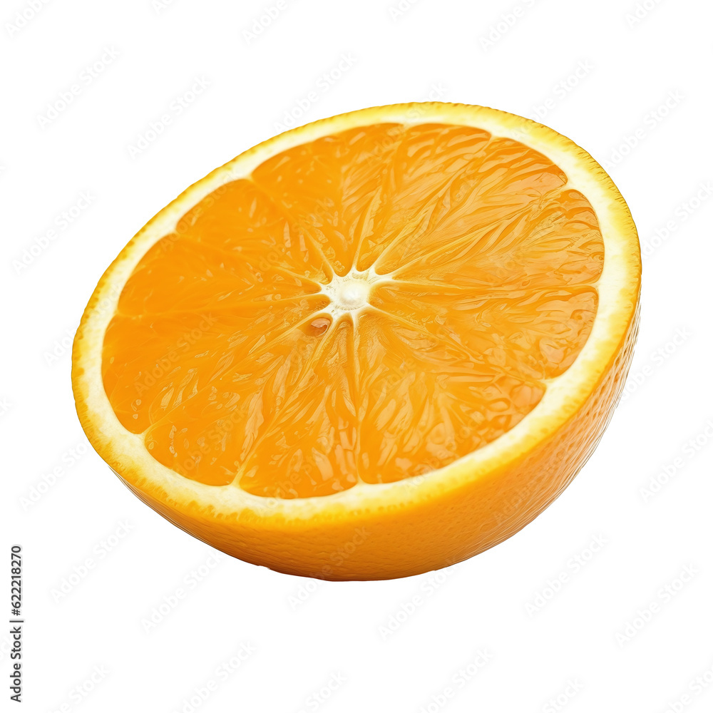 slice of orange isolated