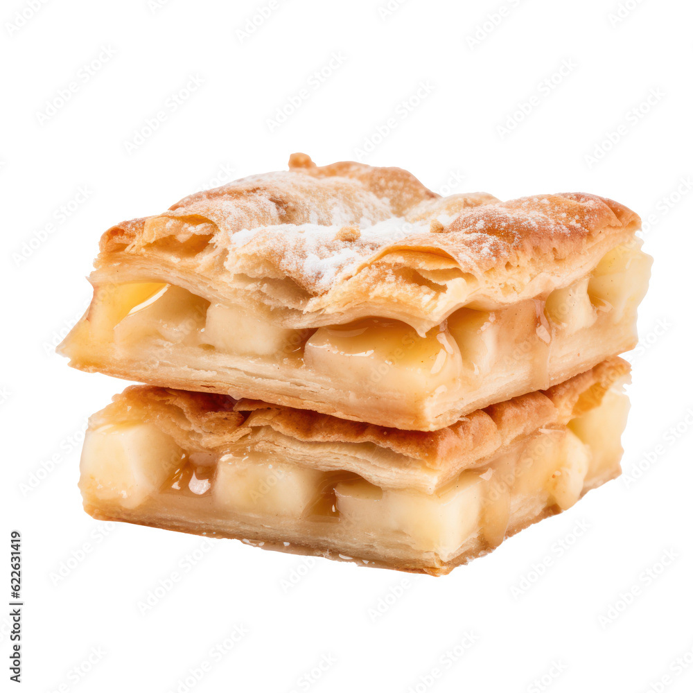 Apple pie isolated. Illustration AI Generative.