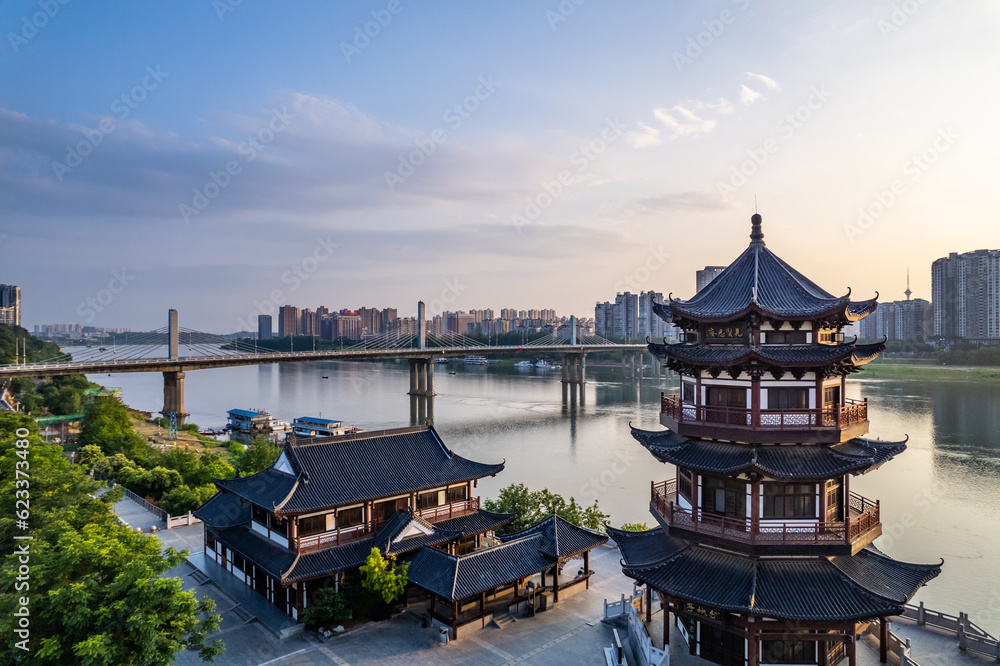 Separation Pavilion in Xiangjiang Scenic Belt, Zhuzhou, China