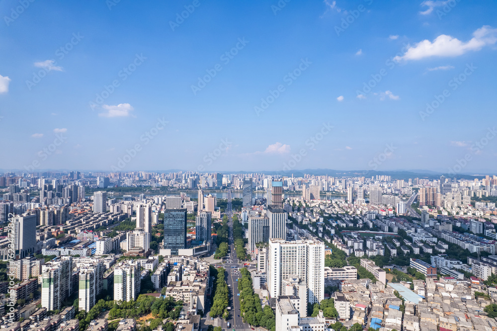 Scenery of central axis of Zhuzhou City, Hunan Province, China