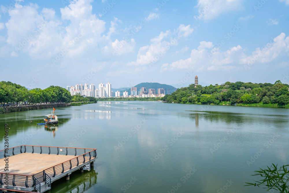 Scenery of Zengjiang Gallery, Zengcheng District, Guangzhou, China