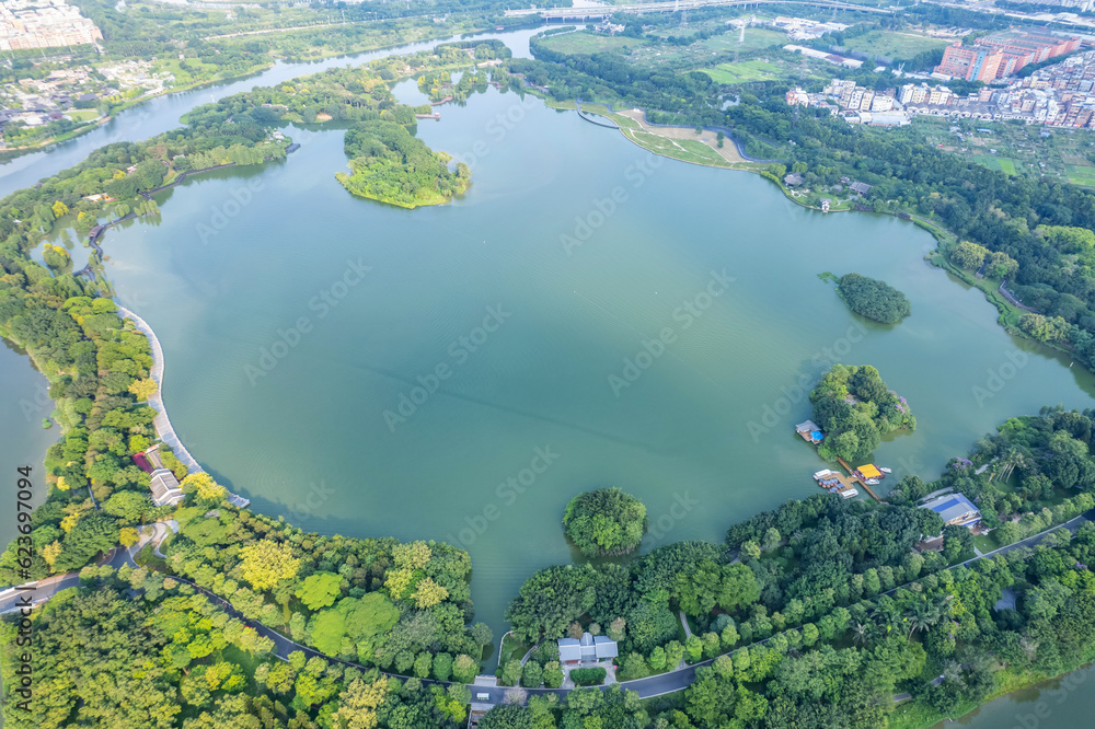 Scenery of Haizhu Lake Park in Guangzhou, China