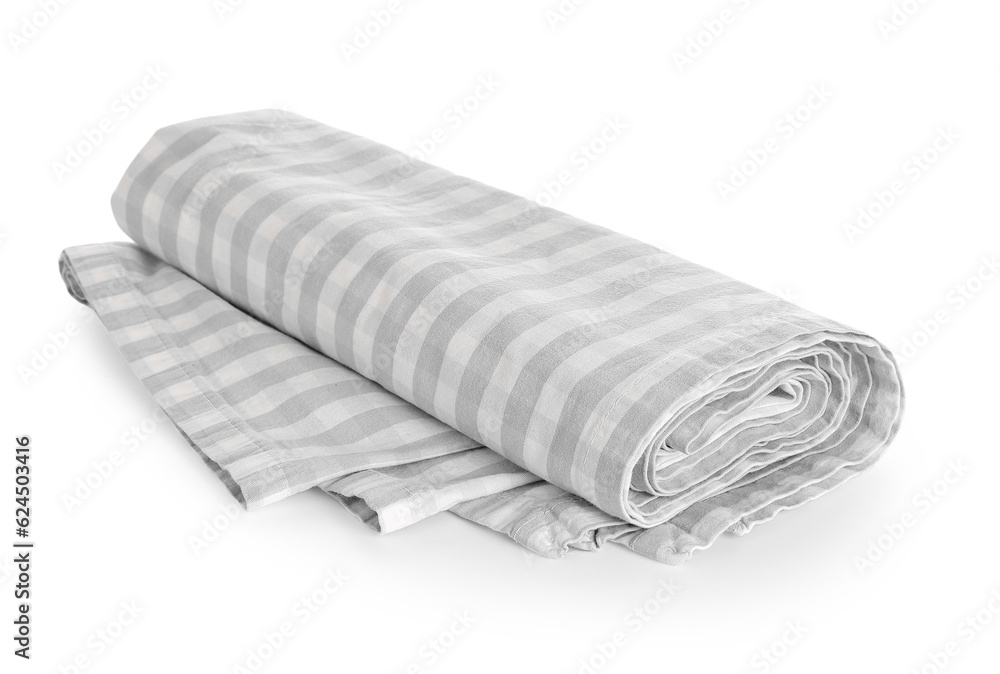 Rolled napkin isolated on white background