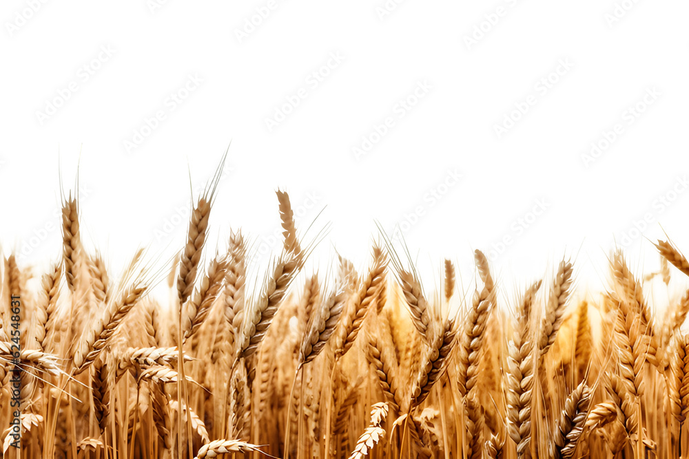 wheat field isolated on transparent background ,wheat field png clip art ,generative ai