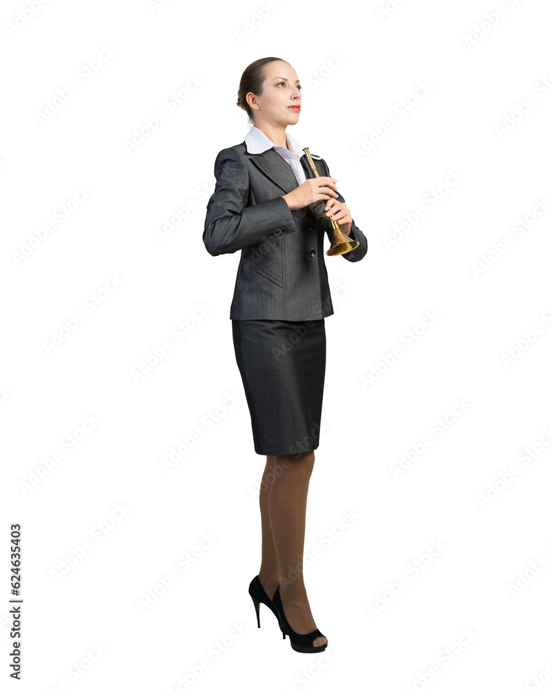 Business woman with flute