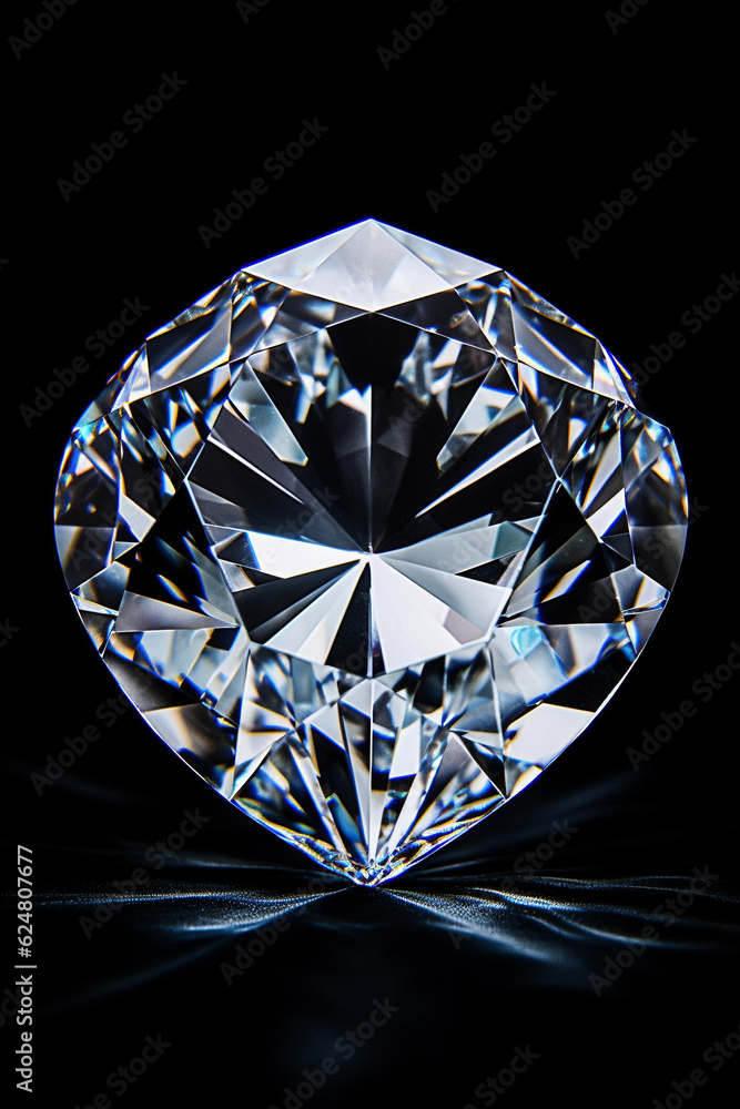 A beautiful royal diamond isolated on a black background