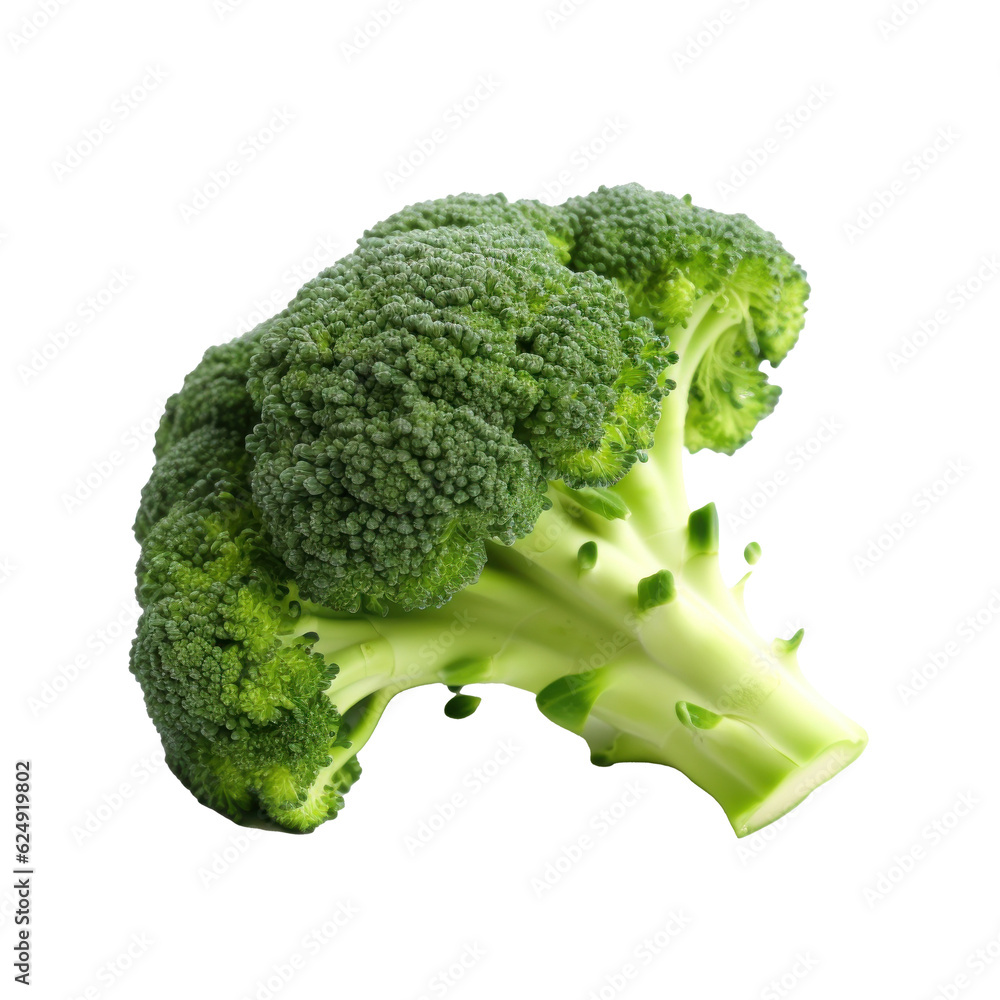 Fresh brocolli isolated. Illustration AI Generative.