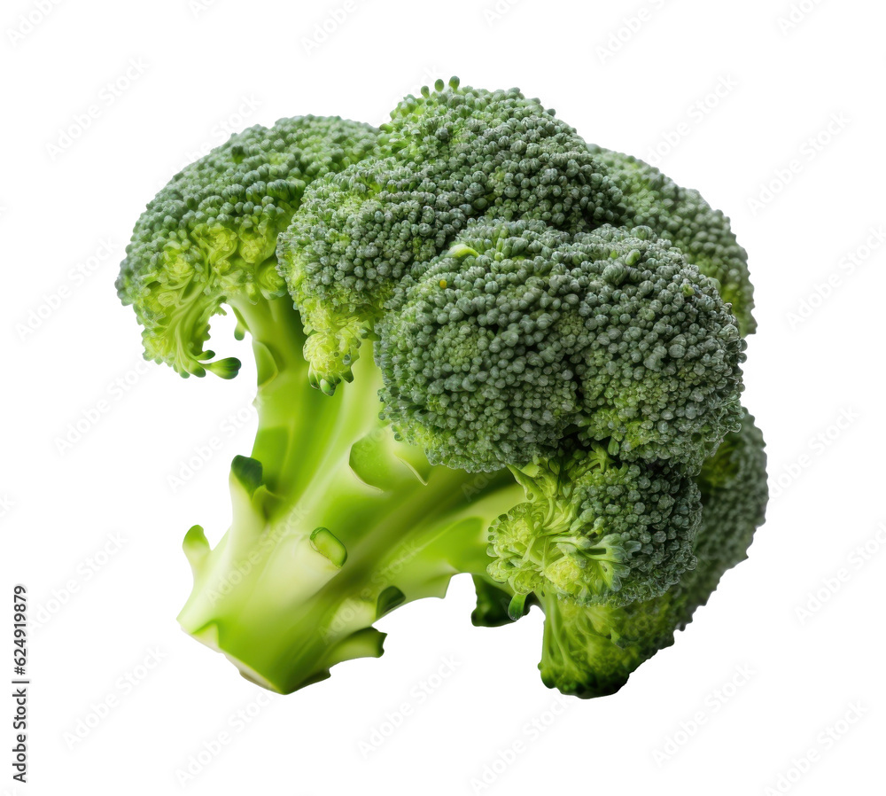 Fresh brocolli isolated. Illustration AI Generative.