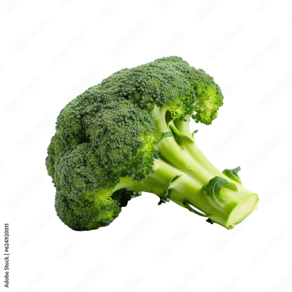 Fresh brocolli isolated. Illustration AI Generative.