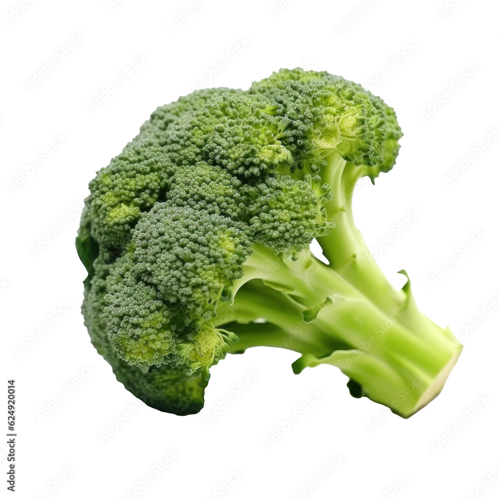 Fresh brocolli isolated. Illustration AI Generative.