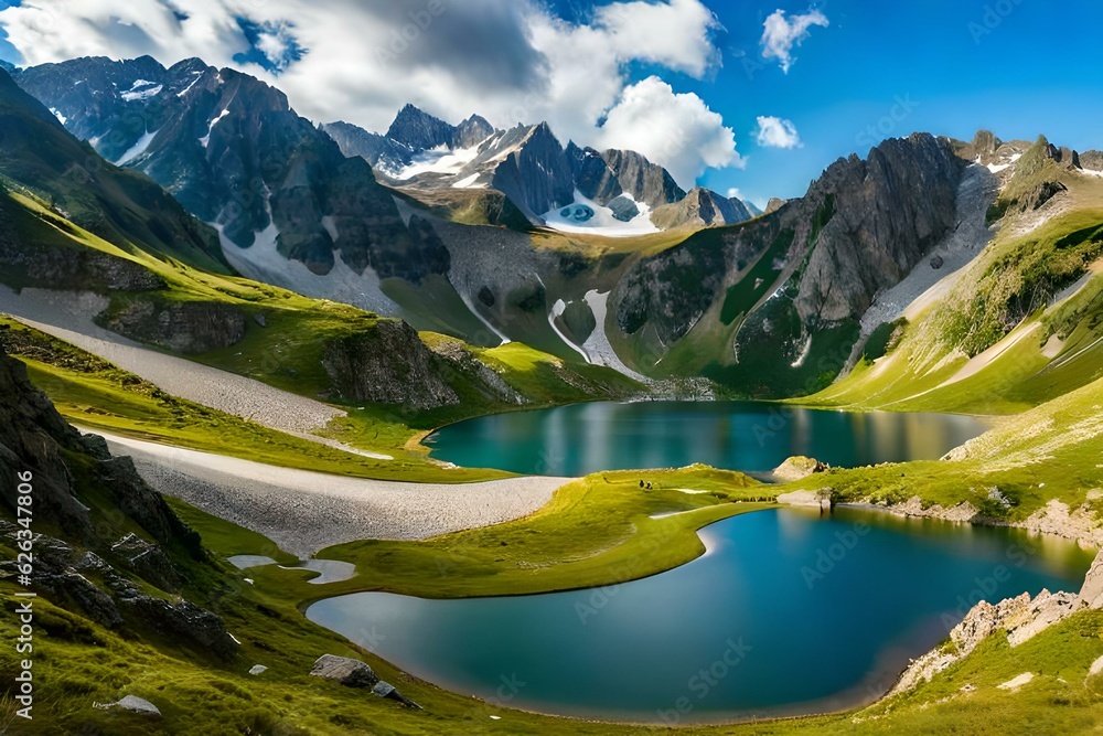 Landscape with Musalenski lakes, Rila mountain