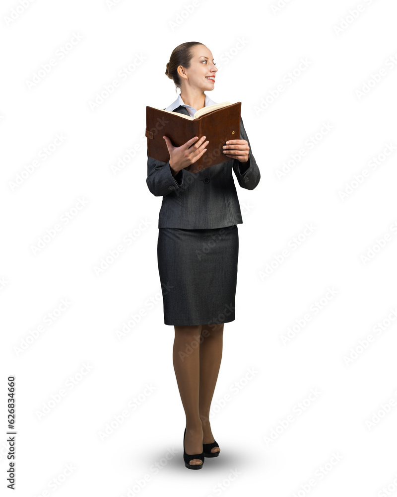 Businesswoman with notebook