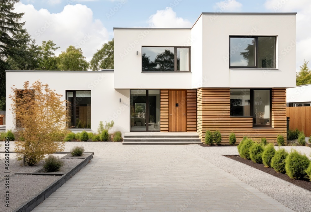 Modern house with garden