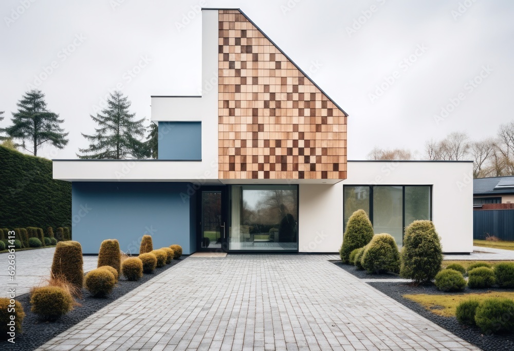 Modern house with garden