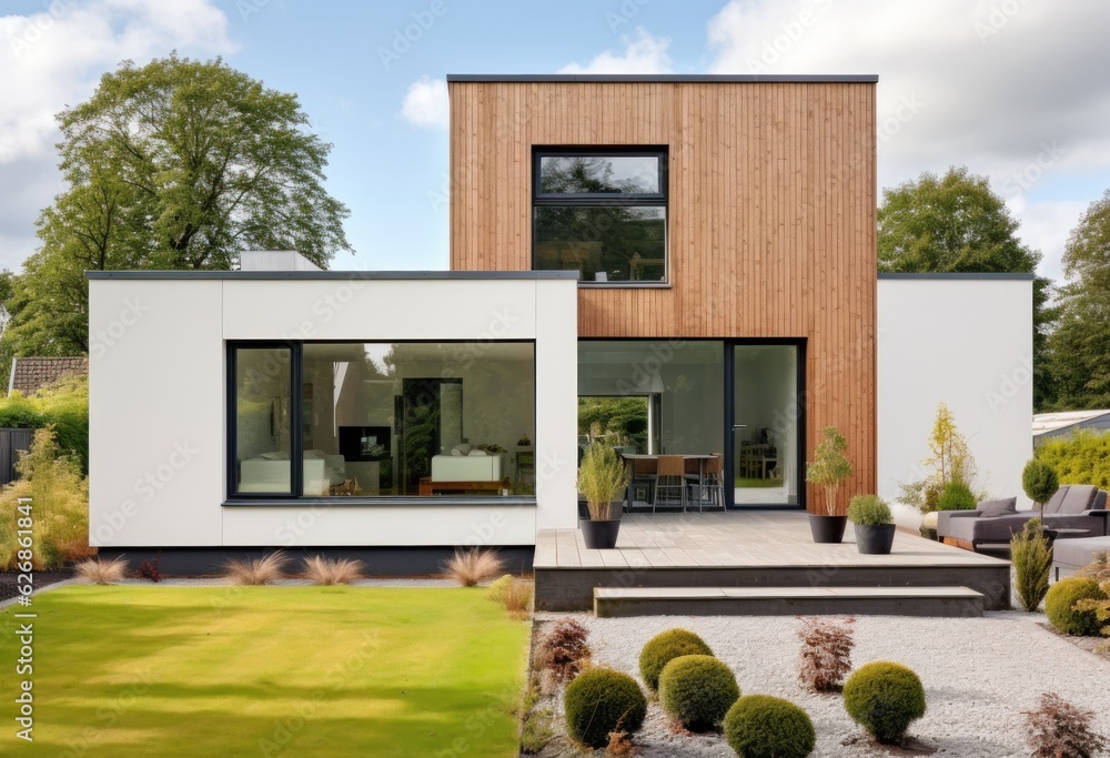 Modern house with garden