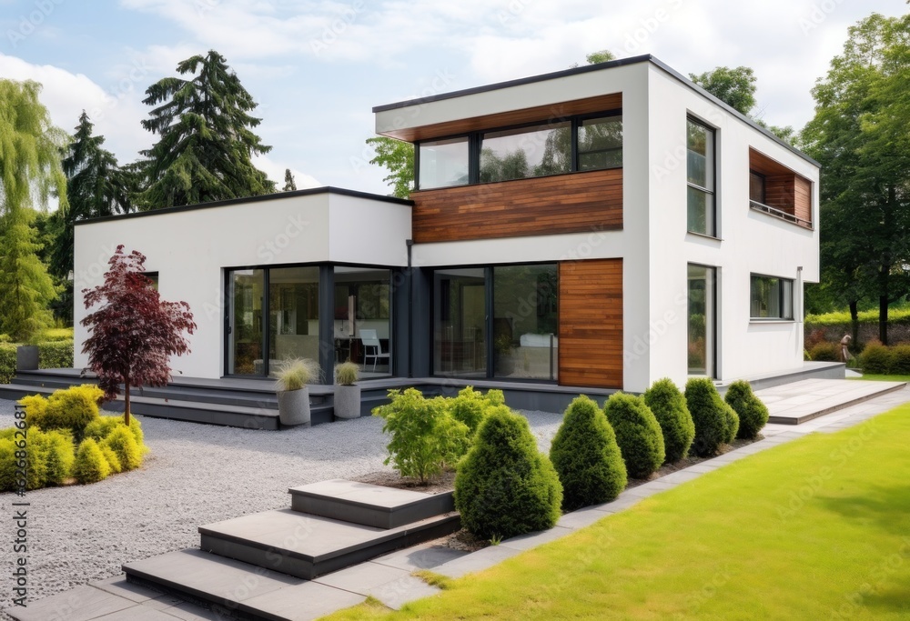 Modern house with garden