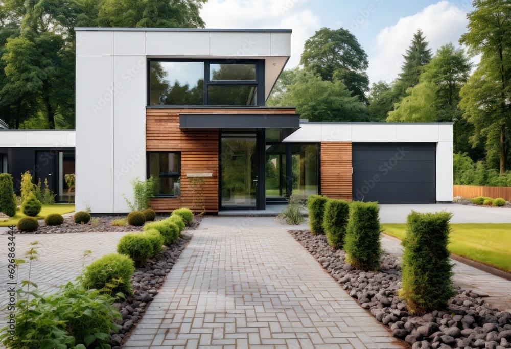 Modern house with garden